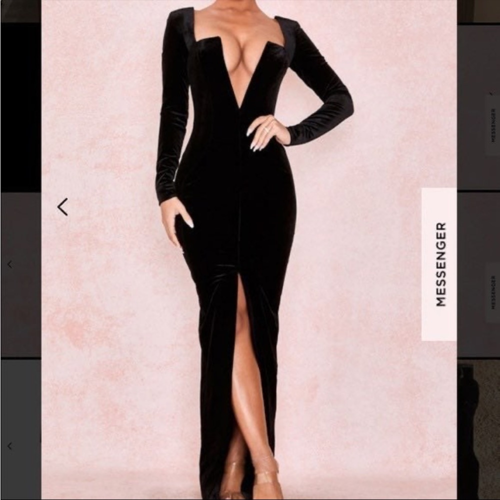 House Of CB Charlotte Velvet Maxi Gown